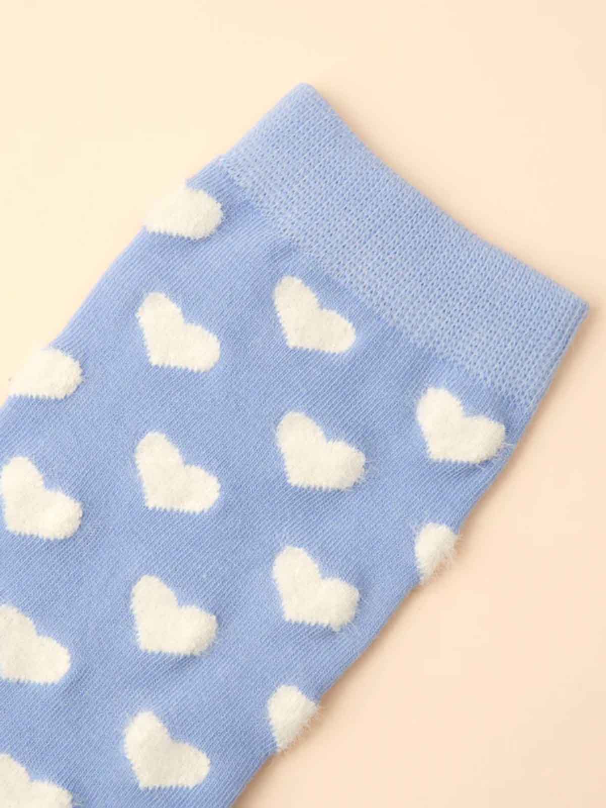 cou cou suzette - Socken hellblau mit weißen Herzen