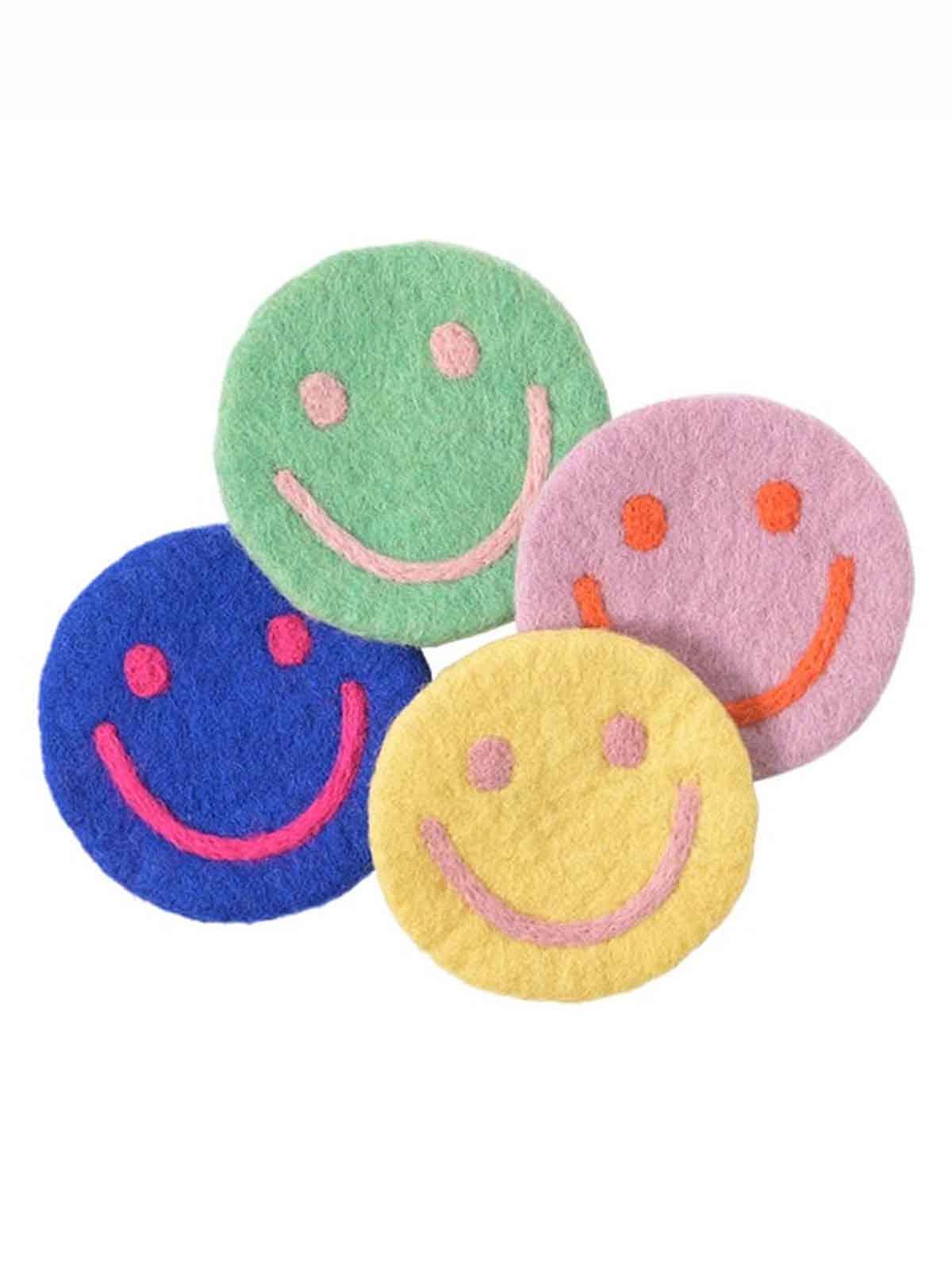 Smiley Coster in Wolle