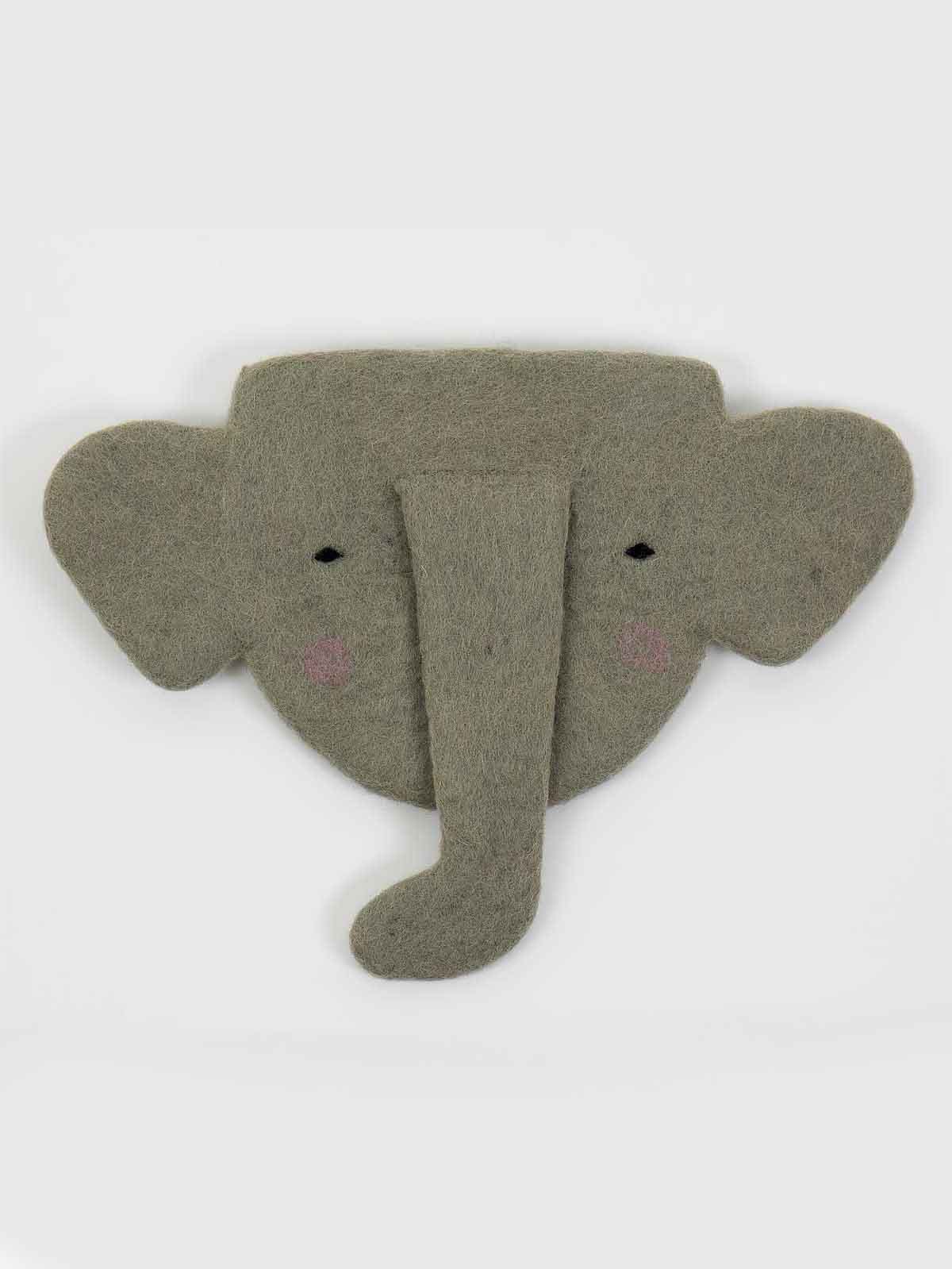 Wanddekoration Elefant in Filz