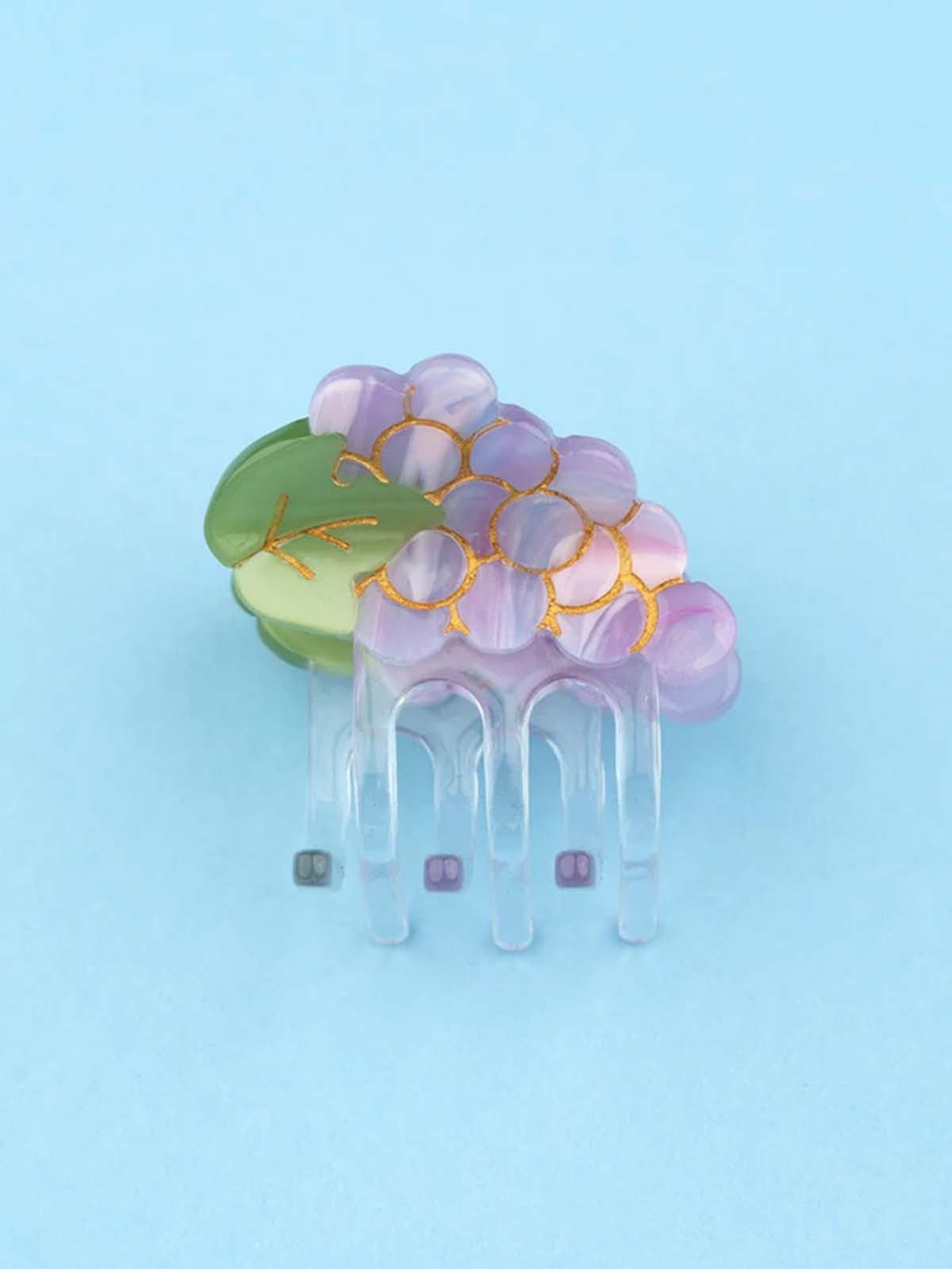 cou cou suzette Mini Haarclip mit lila Trauben