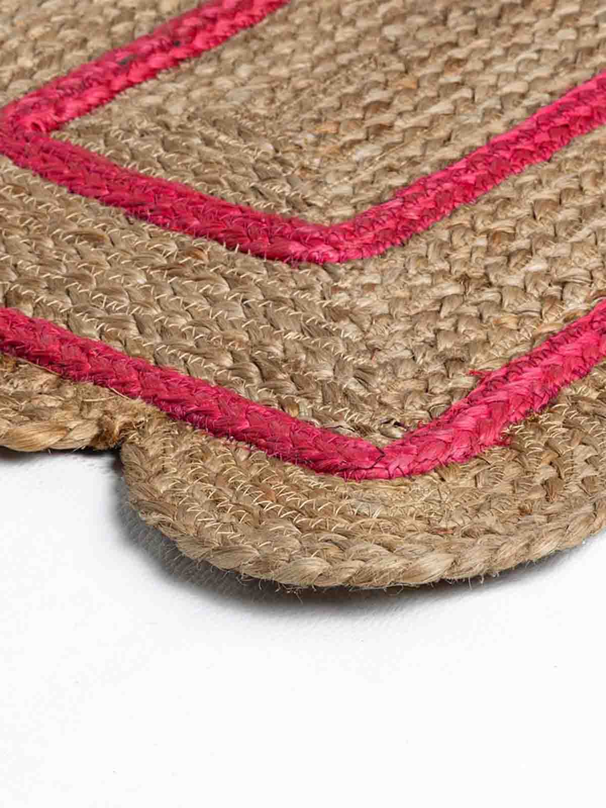 REMIX BY SOFIE Jute Fußmatte mit rosa
