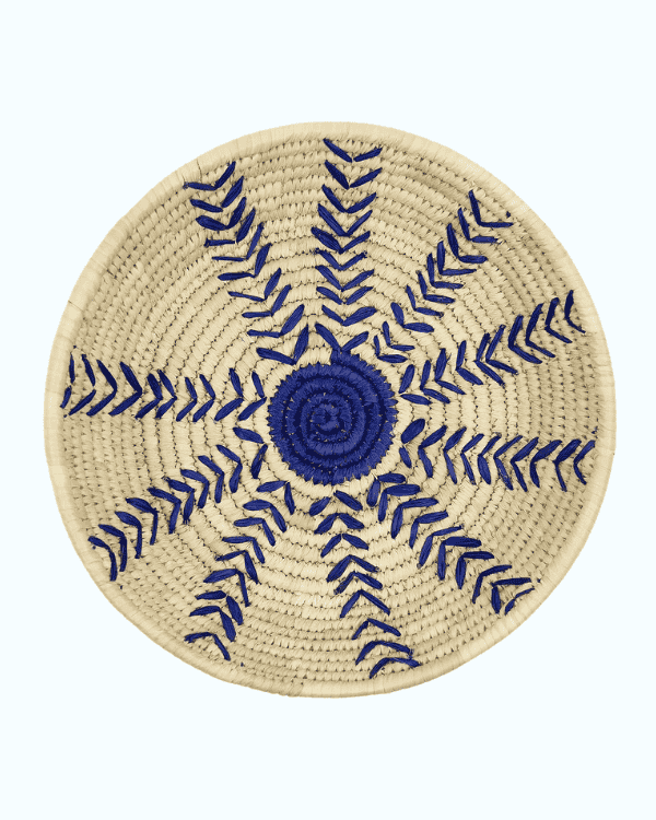 Afroart Brotkorb Bambus und blau