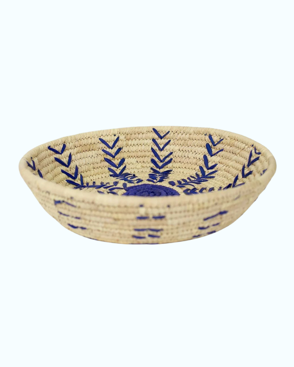 Afroart Brotkorb Bambus und blau