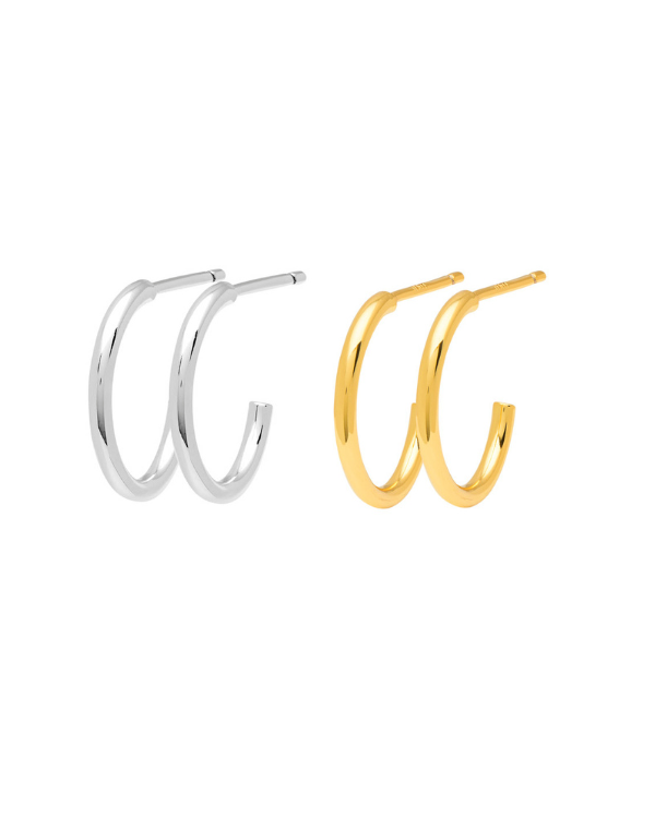 Lulu Copenhagen hoops in Silber und Gold in verschiedenen Stilen