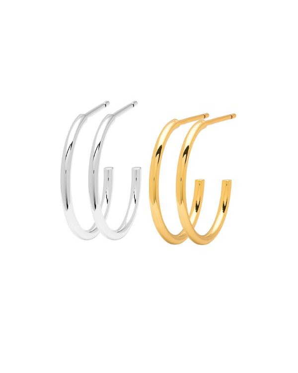 Lulu Copenhagen hoops in Silber und Gold in verschiedenen Stilen