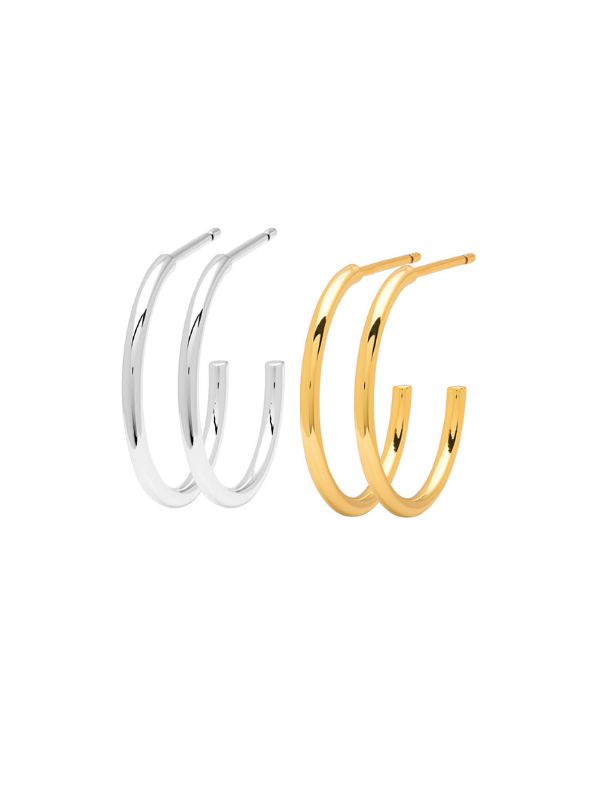 Lulu Copenhagen hoops in Silber und Gold in verschiedenen Stilen