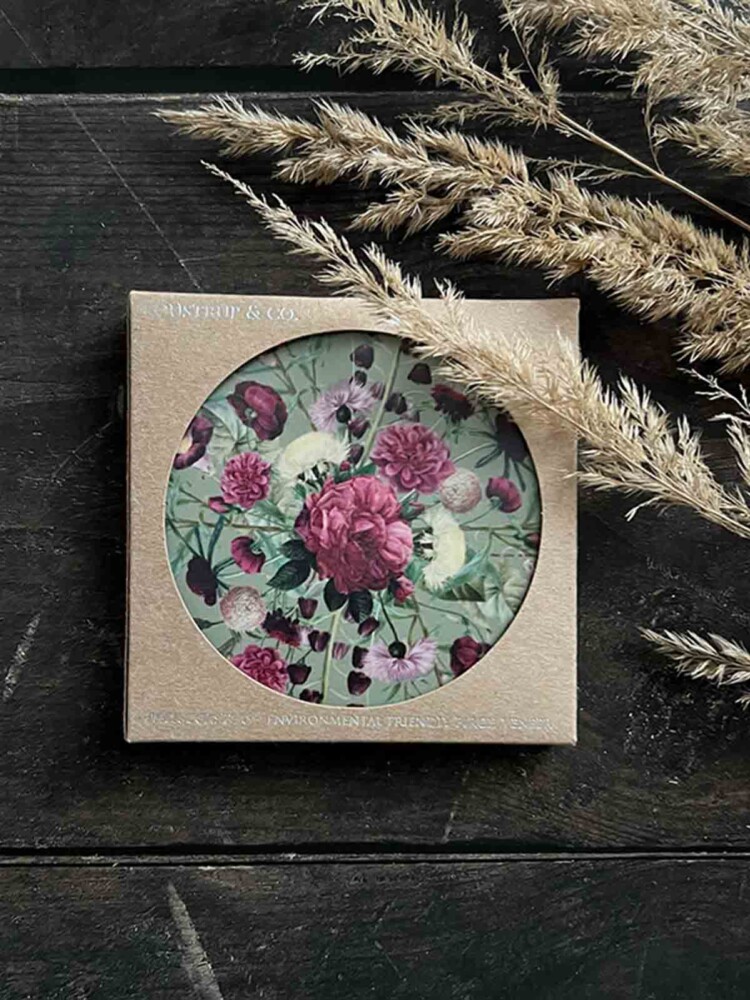 koustrup & co. - rosa Blumengarten Töpfe und Untersetzer für Glas