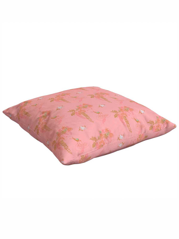 Remix von Sofie - Outdoor Kissen in rosa mit einem großen Blumenmuster _web