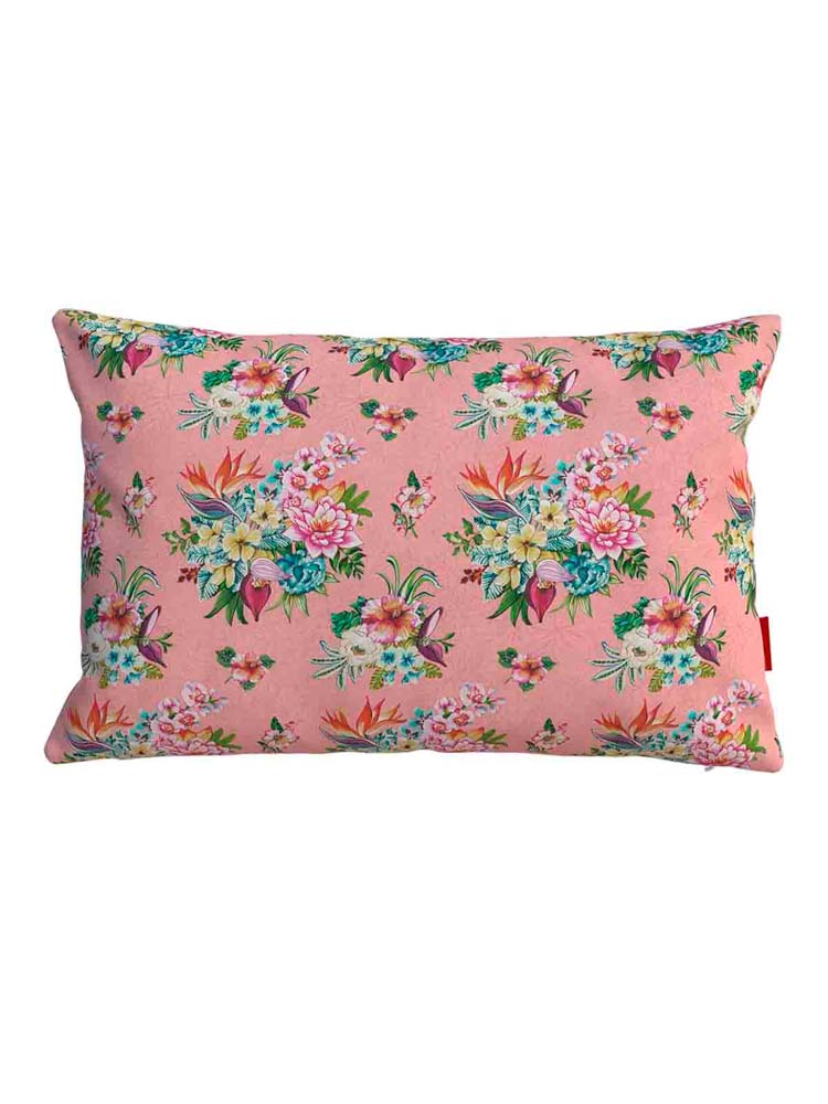 Remix von Sofie - Outdoor Kissen in rosa mit einem großen Blumenmuster _web
