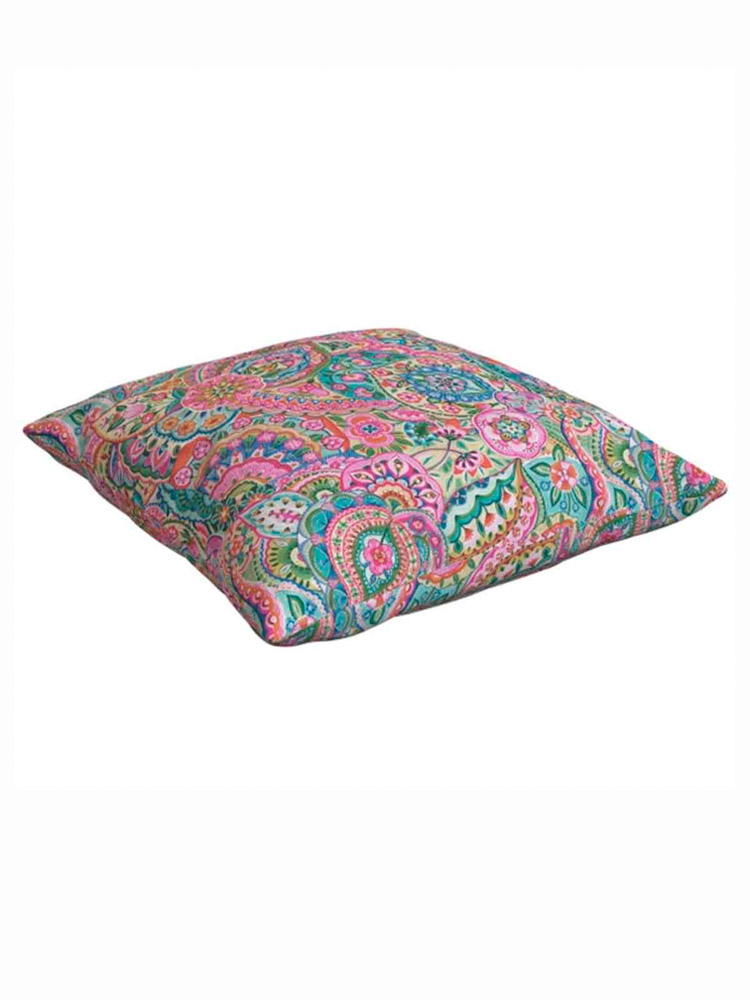 Remix von Sofie - Outdoor Kissen in rosa mit einem großen Blumenmuster _web