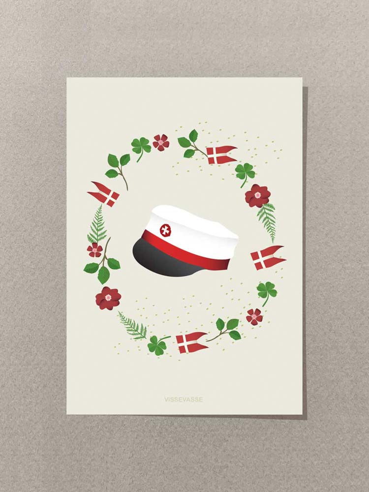 Gelegenheitskarte mit Studentenhut