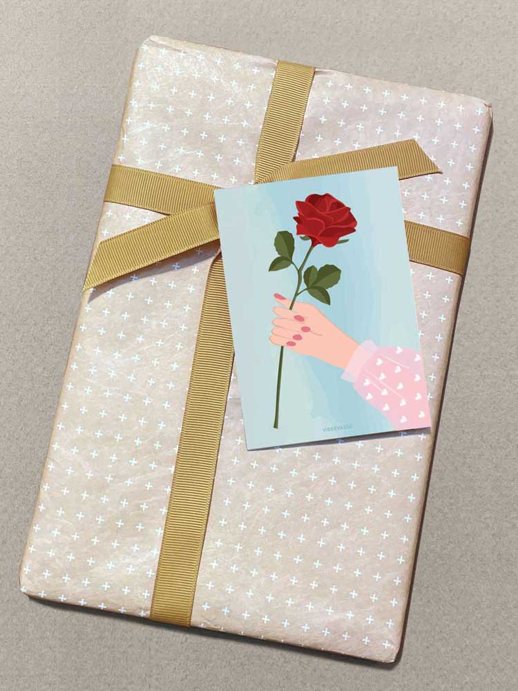 Gelegenheitskarte mit Rose