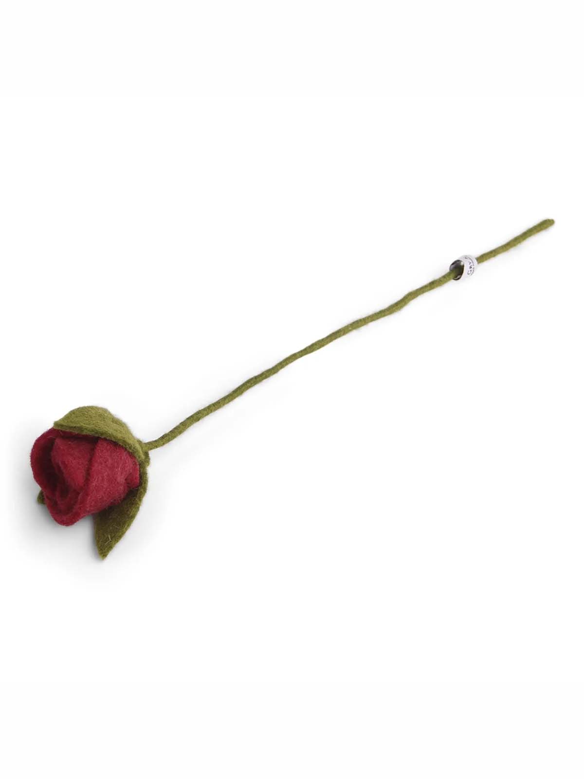 Creme und Sif Filzblüten - rote Rose