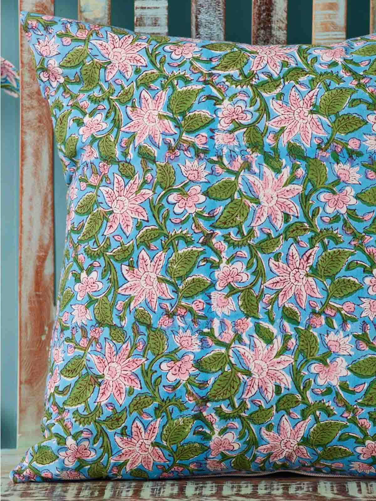Kissenblock-Print in Baumwolle