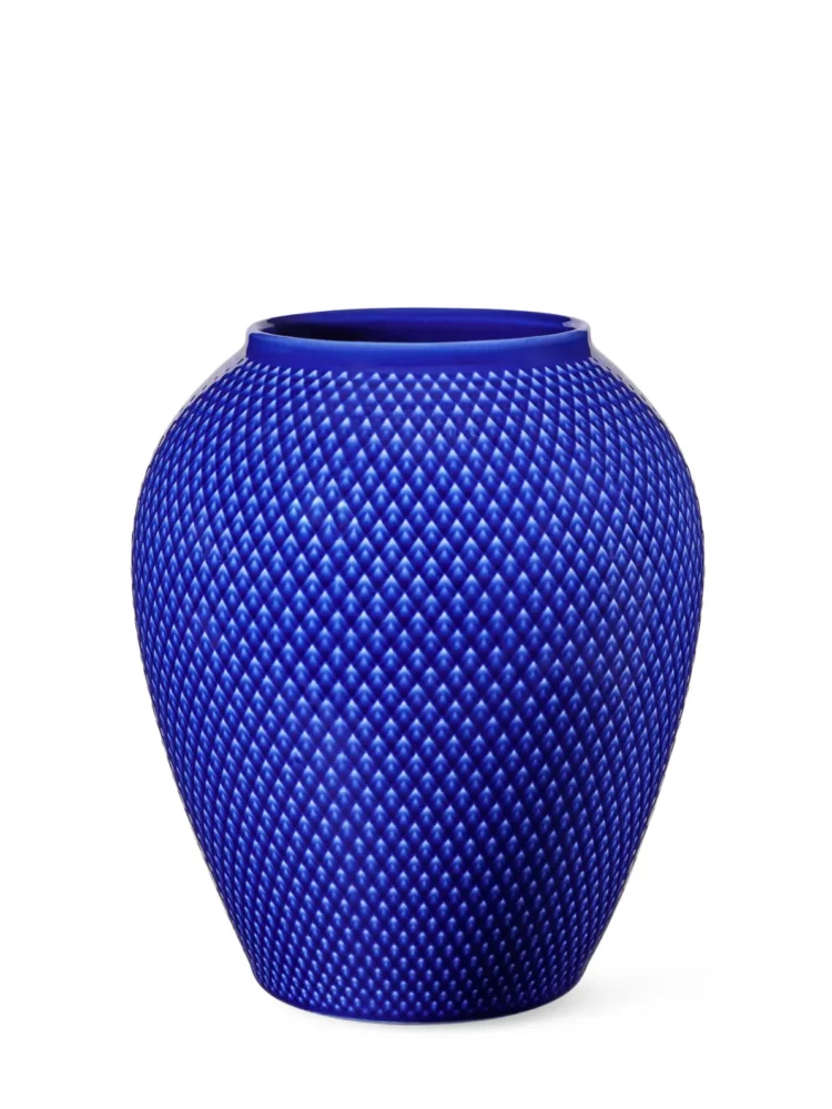 Rhombe, Heidelbeerporzellan, Vase