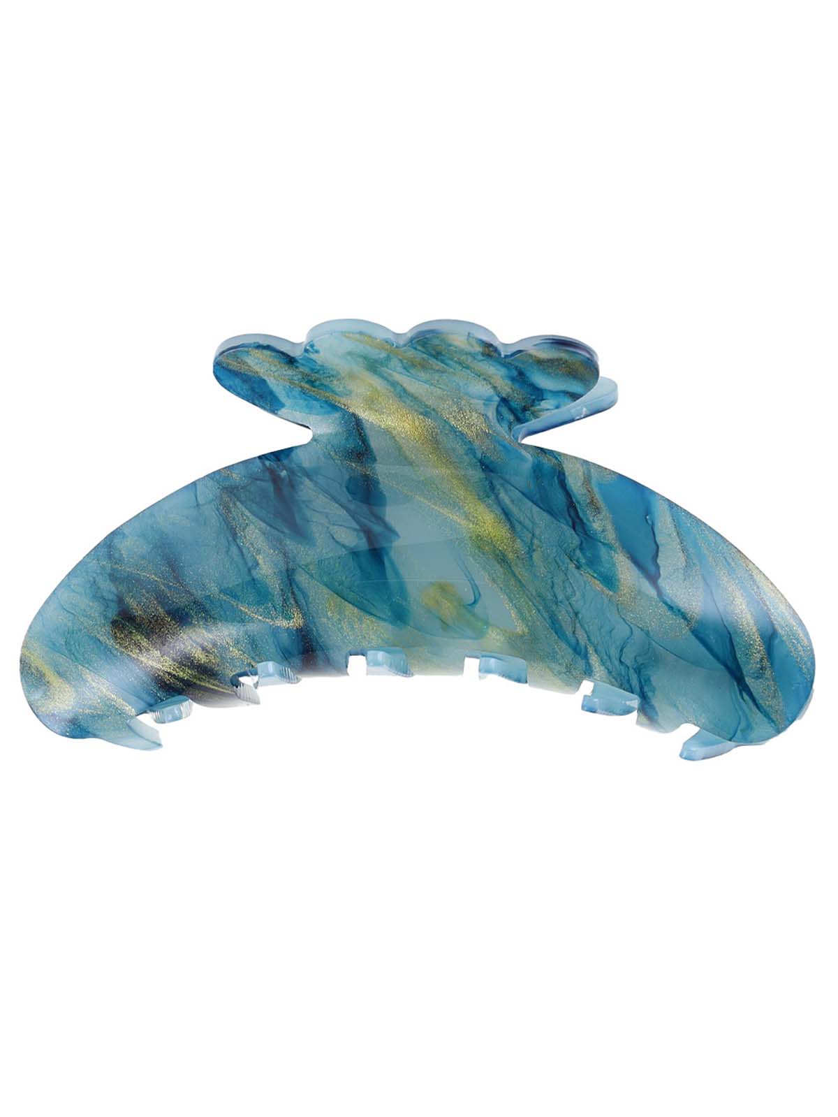 Agnes Haarclip - blau gemustert