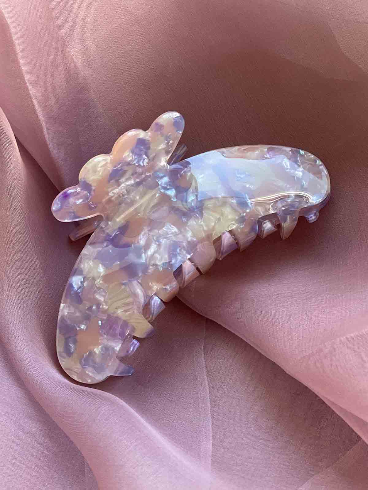 Agnes Hair Clip - Rosa-violette Frische Nistret Bögen von Stars