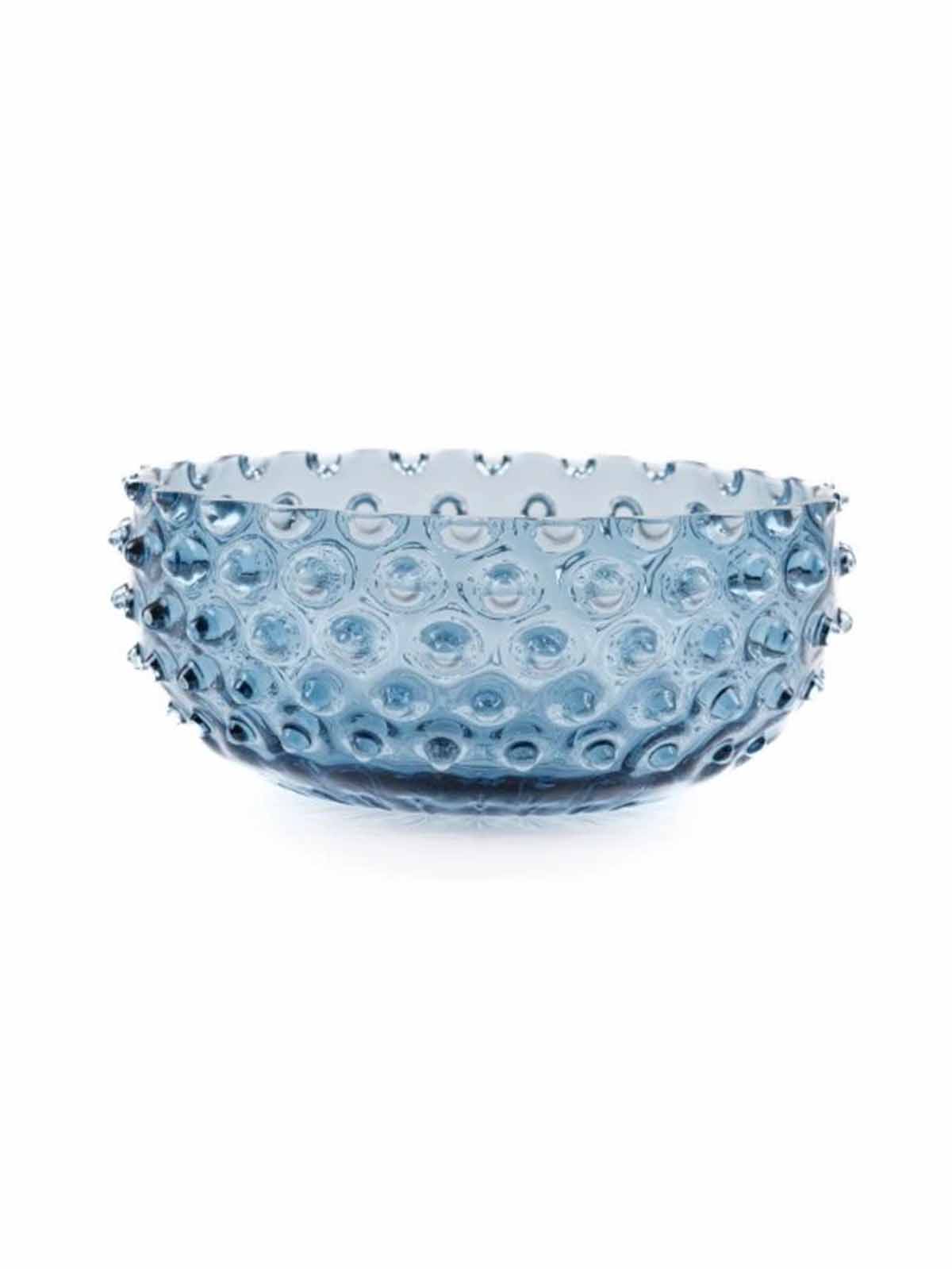 Alternative Ansicht der Schale aus Igelglas 17 cm - Blauer Rauch