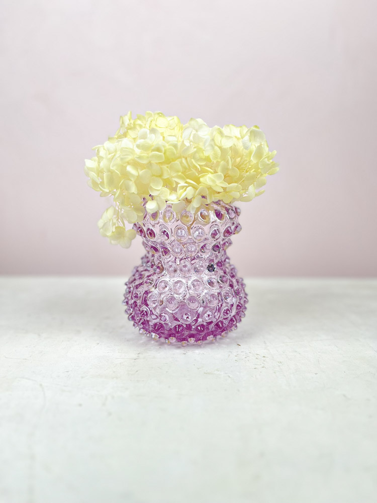 Birdie Vase aus Igelglas - Lila