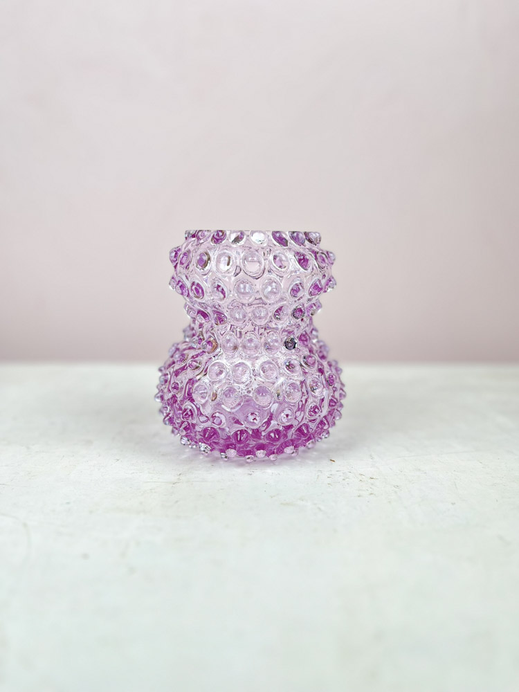 Alternative Ansicht von Birdie Vase in Igelglas - Lila