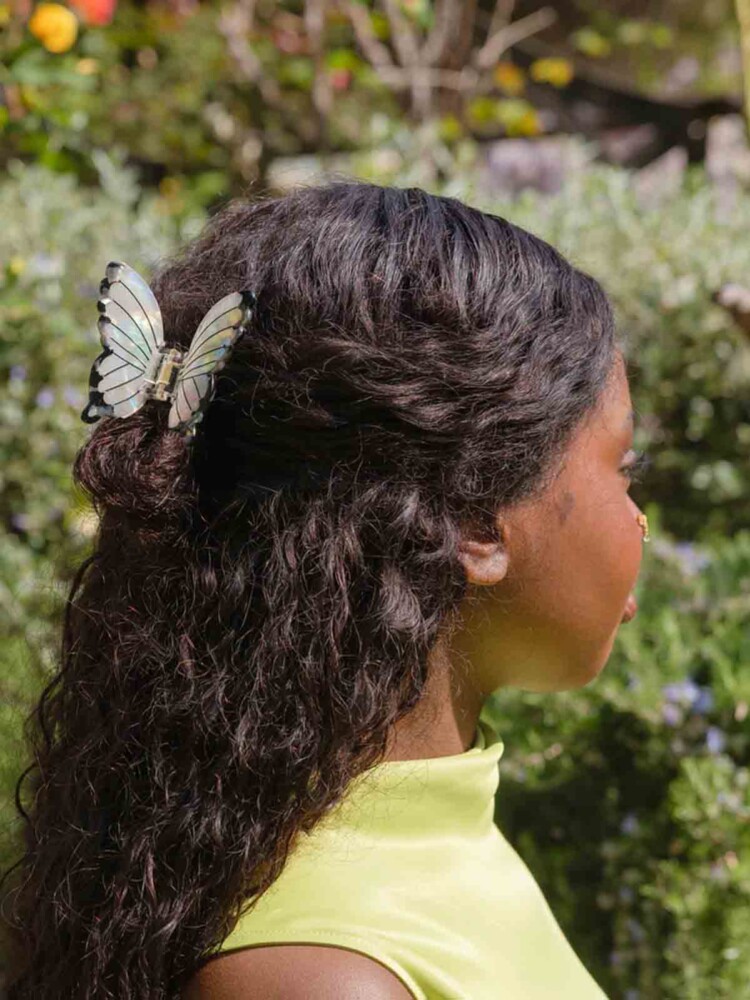 Haarclip - Weißer Schmetterling - Bild 4