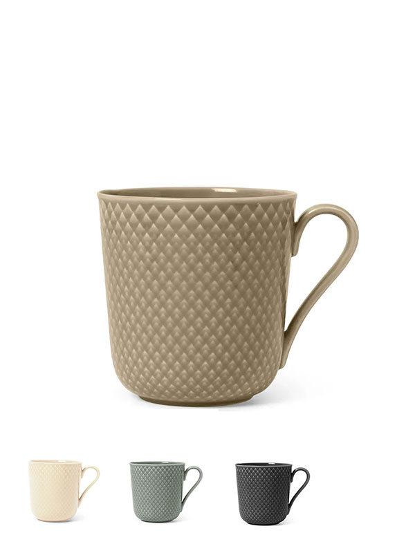 Rhombus, Heide Porzellan, Becher, Becher mit Griff