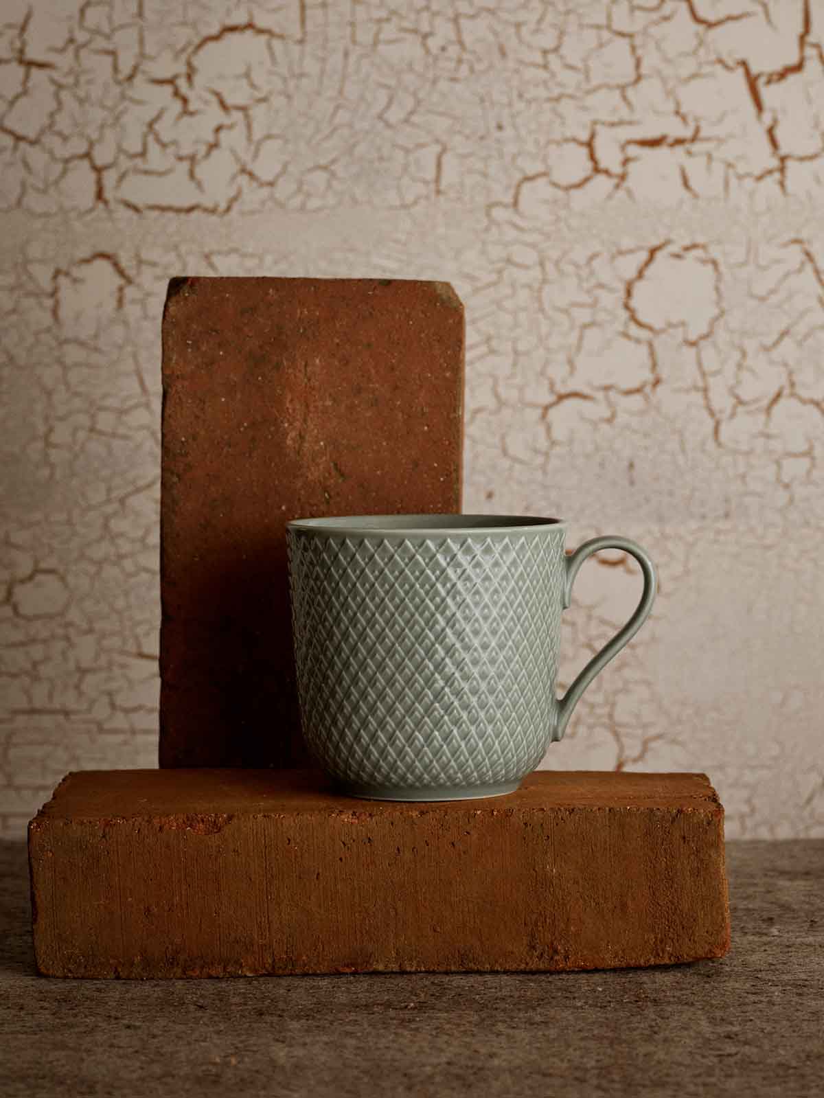 Rhombus, Heide Porzellan, Becher mit Griff