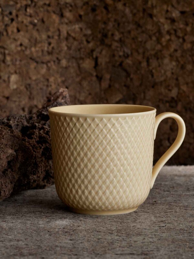 Rhombus, Heide Porzellan, Becher mit Griff