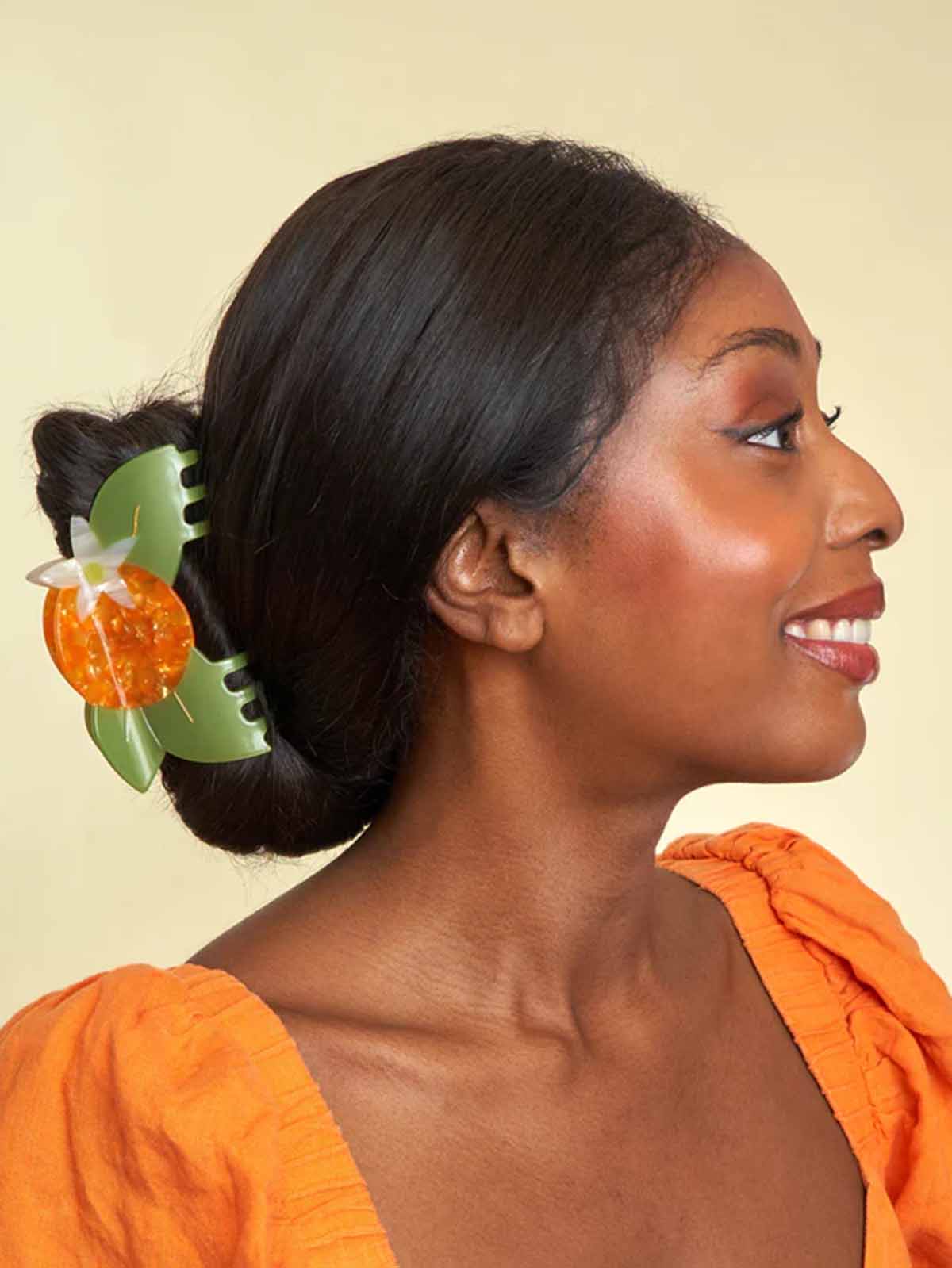 cou covokadoubas suzette Haarclip - orange Blume