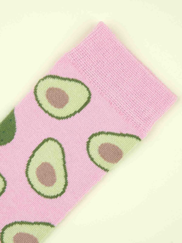 cou cou suzette Baumwollsocken rosa mit Avocado