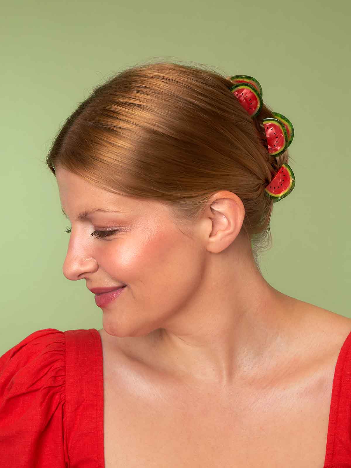 cou cou suzette Mini Haarclip - Wassermelone