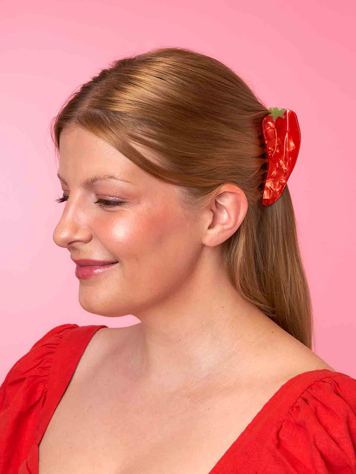 cou ou ou suzette Haarclip - rote Chili
