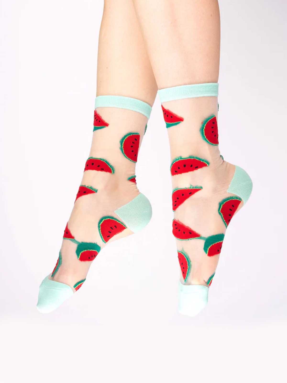 cou cou suzette strümpfe transparent mit wassermelone
