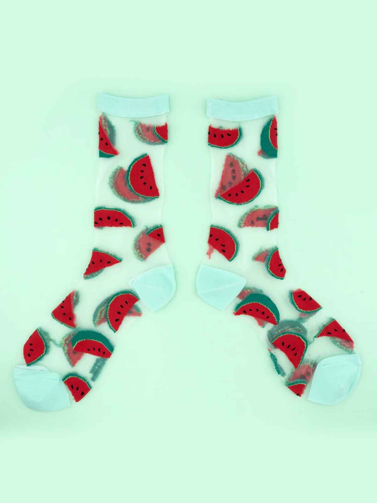 cou cou suzette strümpfe transparent mit wassermelone