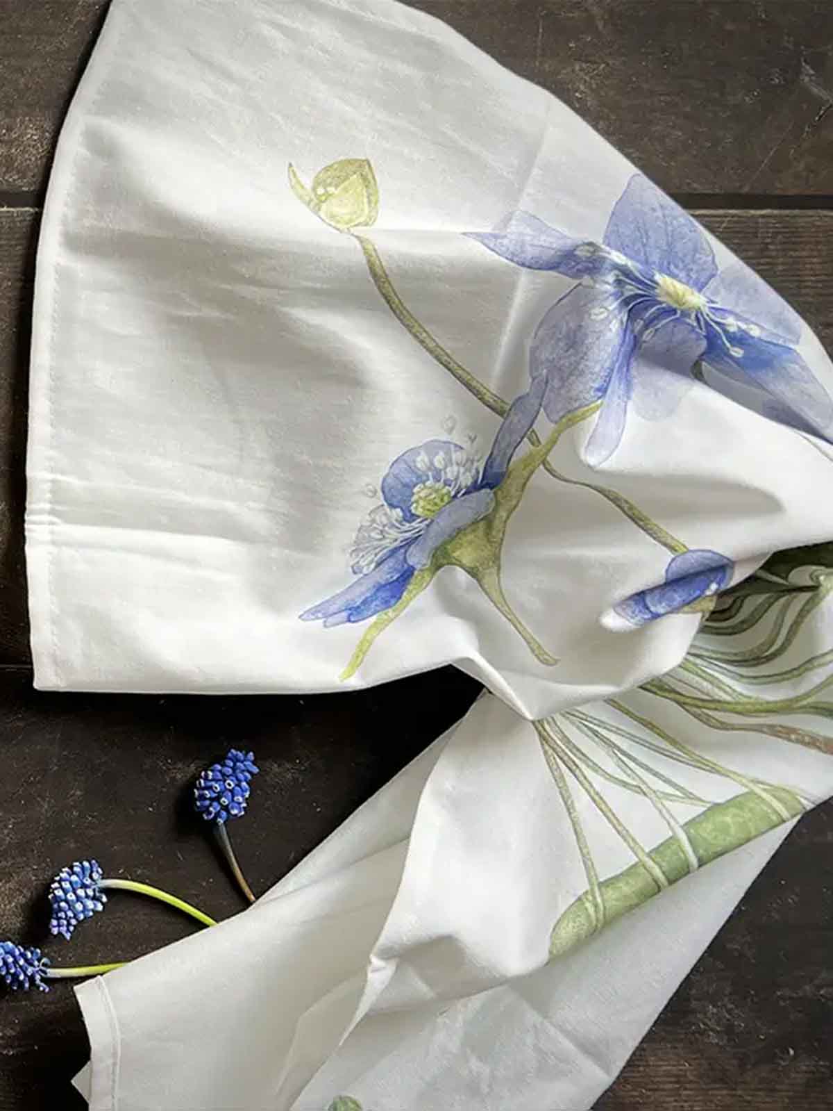 Koustrup & Co-Teetuch blaue Anemone