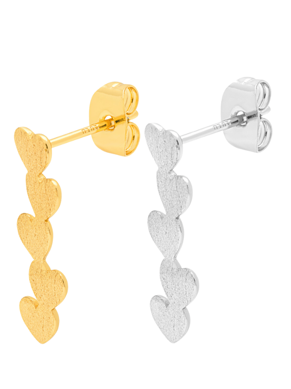 Lulu Copenhagen Ohrringe in Silber und Gold mit Perlen und Kristallen