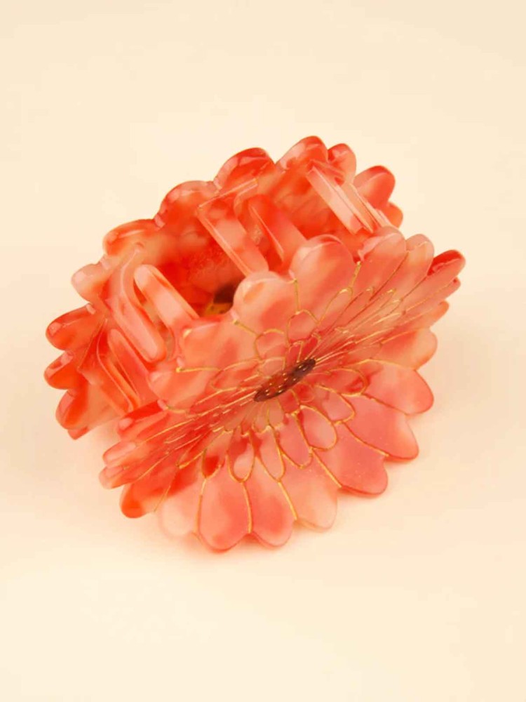 cou cou suzette haarclip ständer dahlia in orange rot