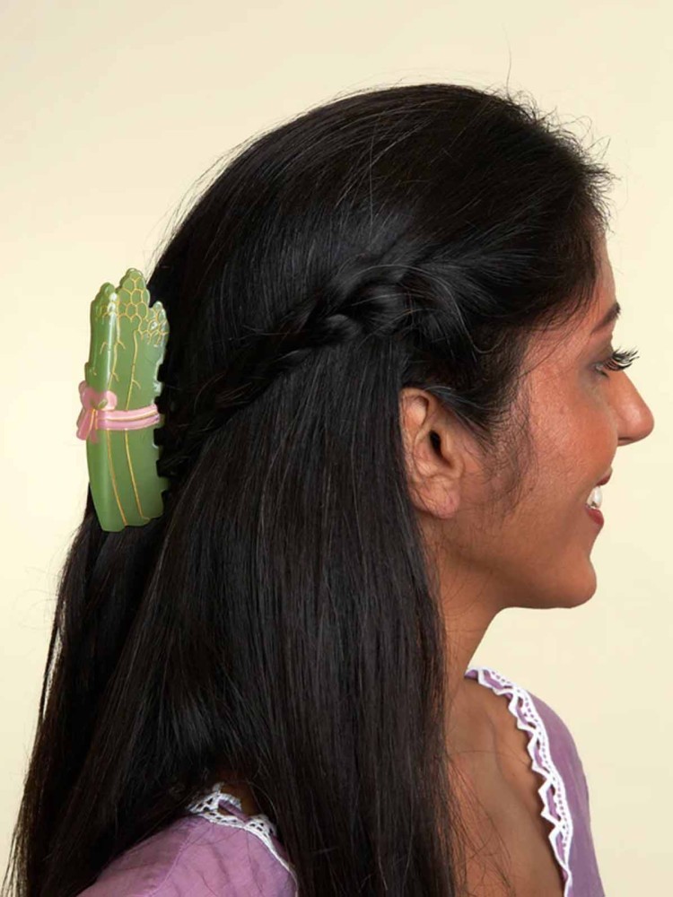 cu ou ou suzette Haarclip grün Spargel