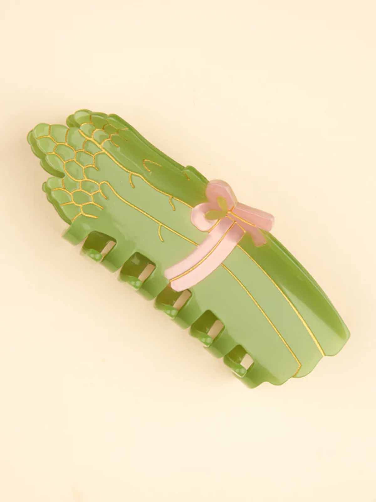 cu ou ou suzette Haarclip grün Spargel
