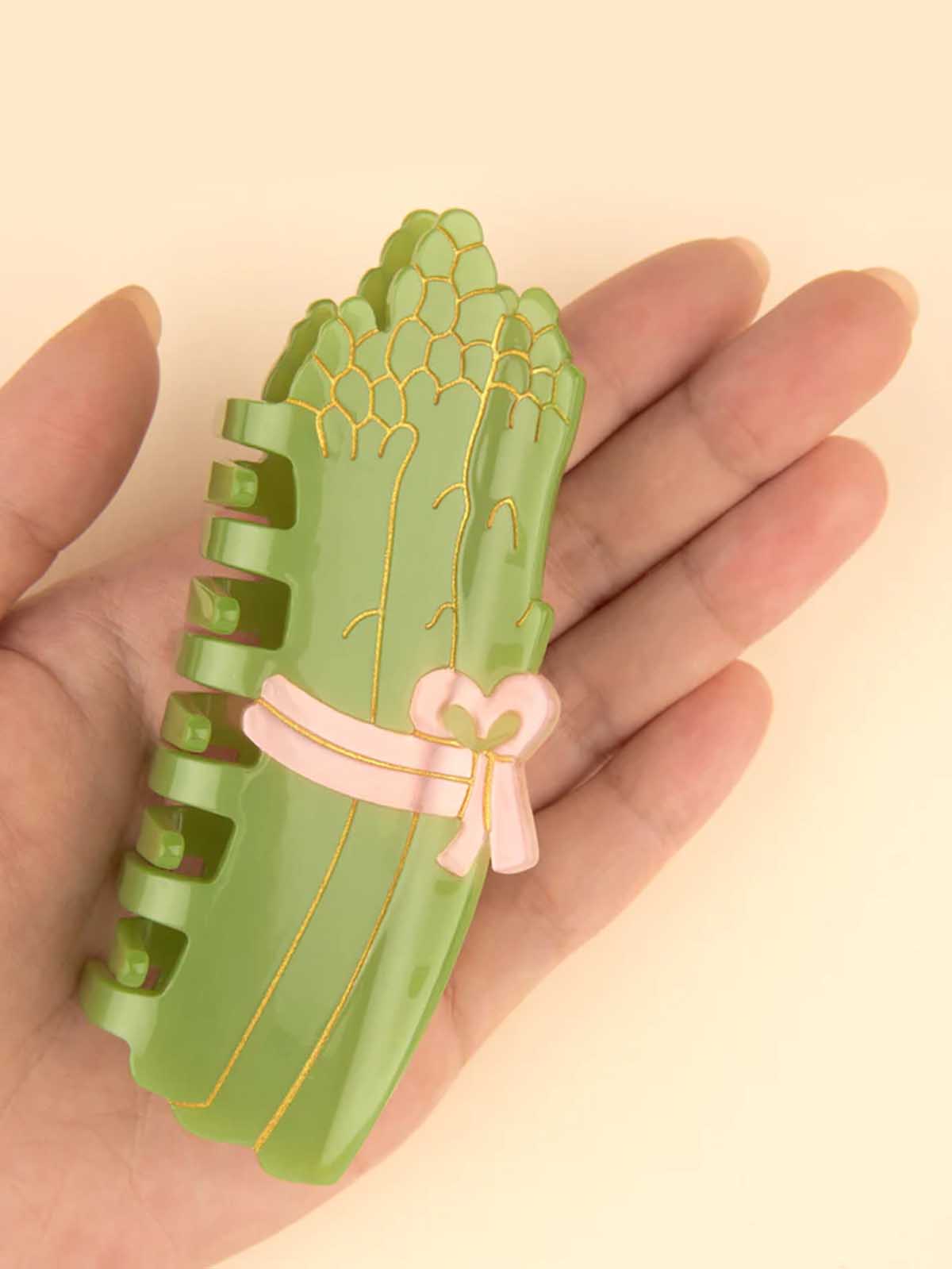 cu ou ou suzette Haarclip grün Spargel