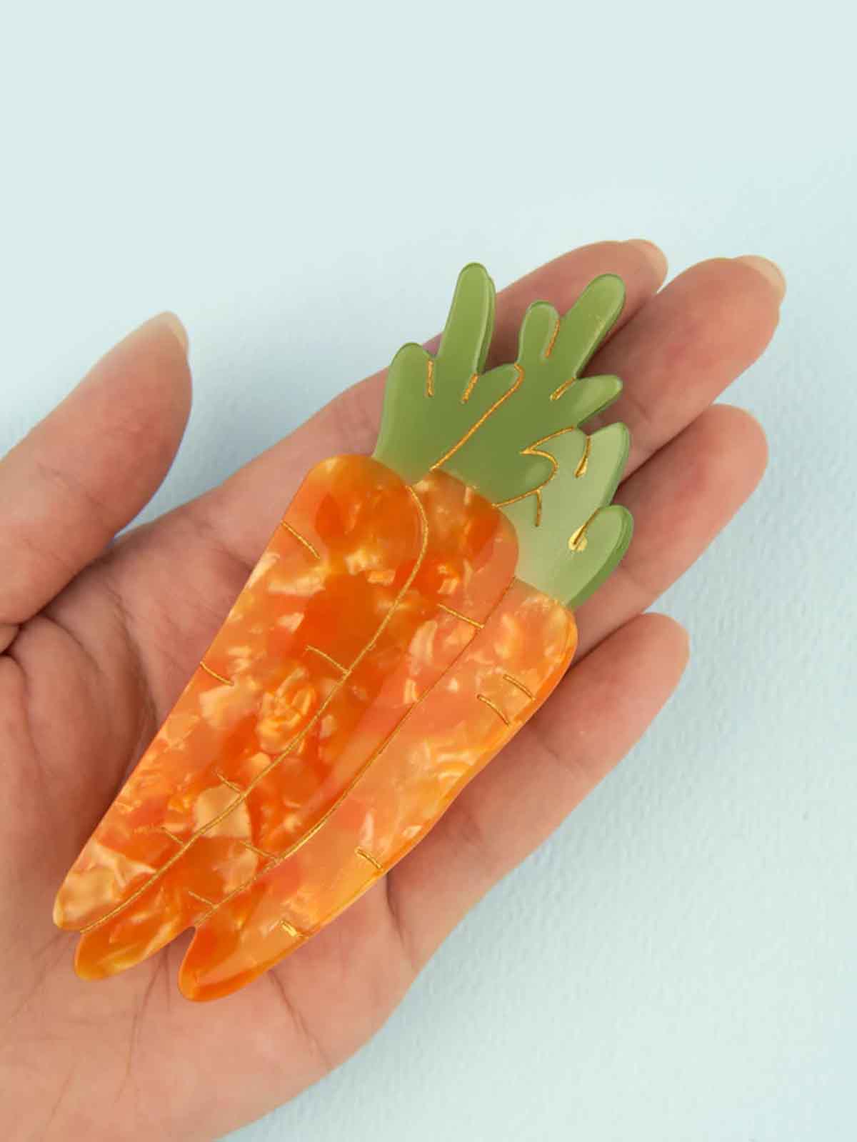 cou cou suzette Haarclip mit Karotten in orange und grün