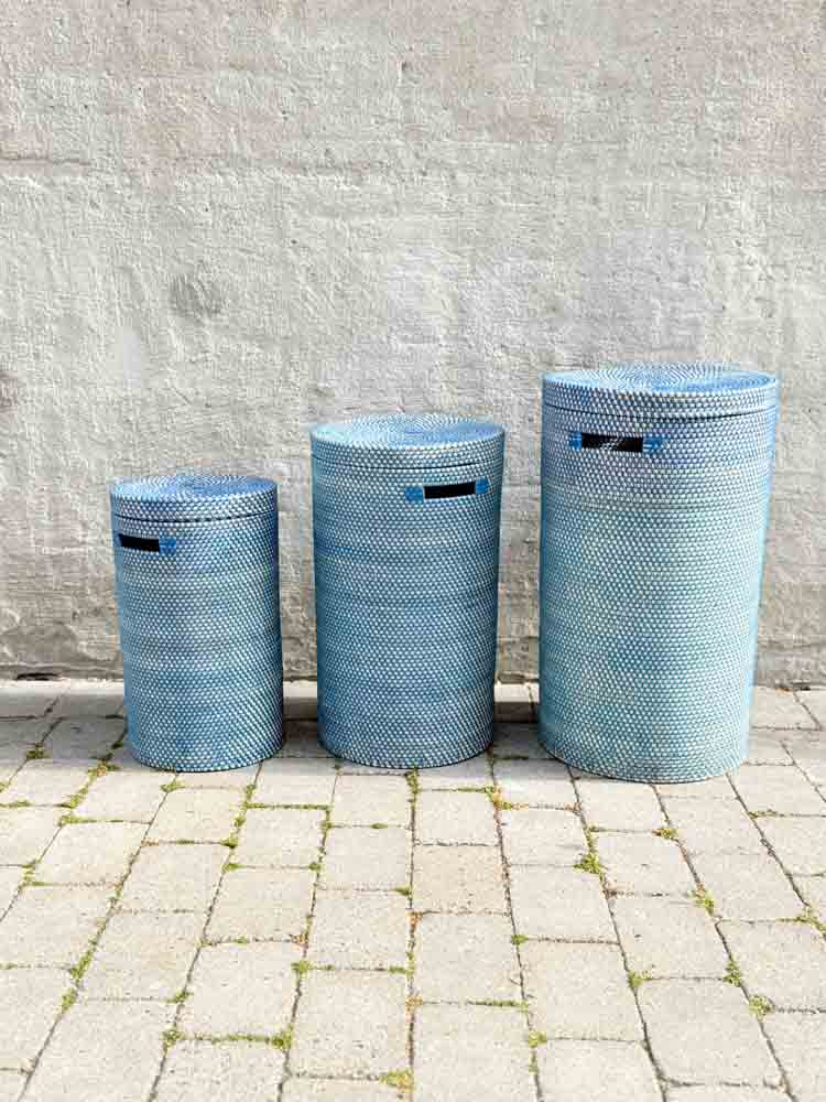 Maske Endpot Korb mit Deckel in blau in klein, mittel und groß