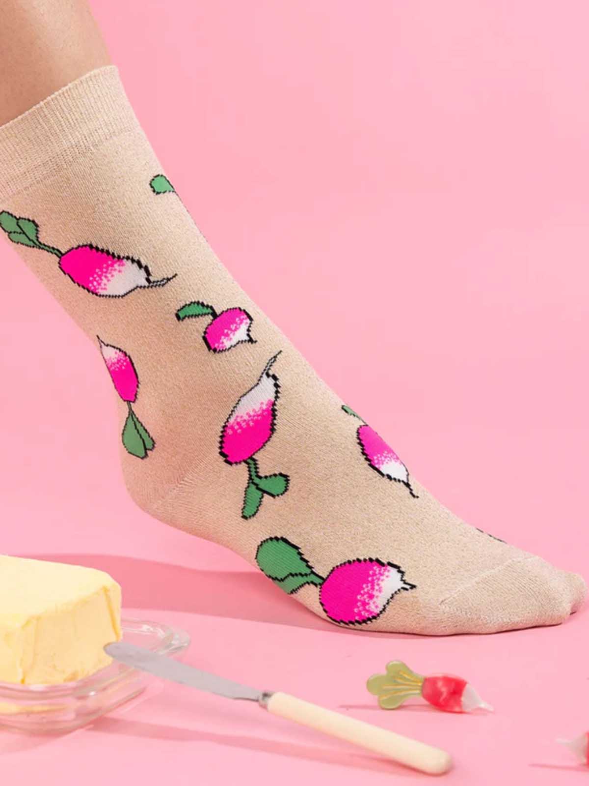 cou cou suzette Socken mit Radieschen