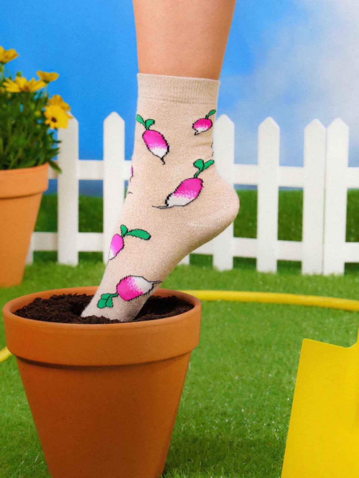 cou cou suzette Socken mit Radieschen