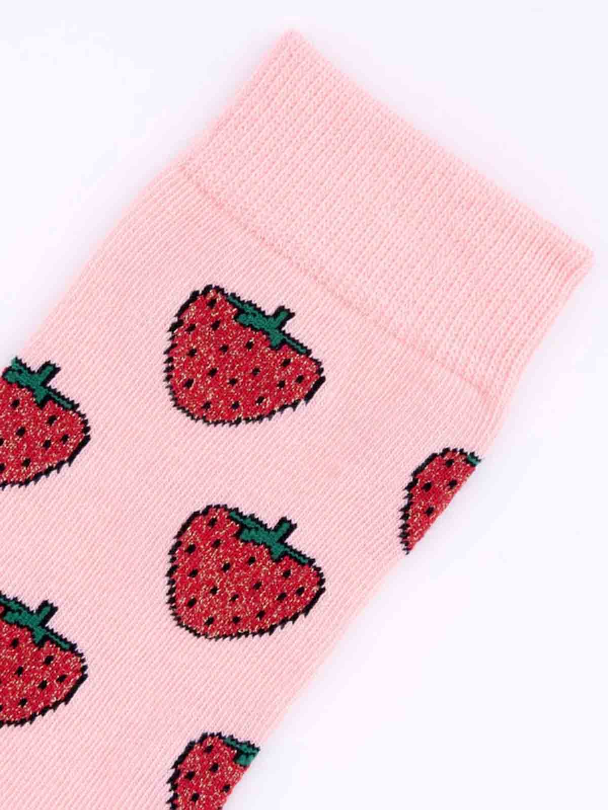 cou cou suzette rosa Strümpfe mit Erdbeeren