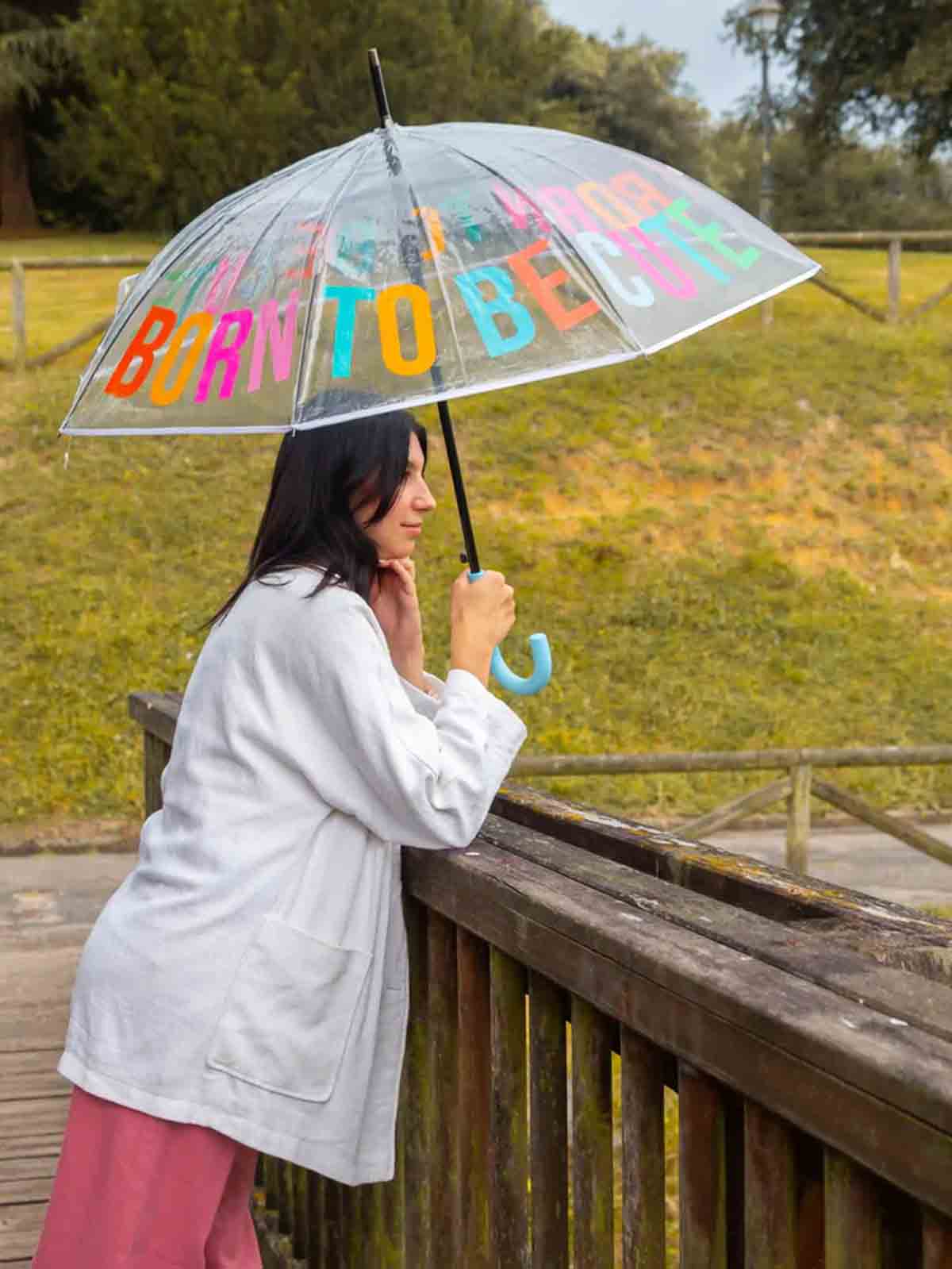 fisura Regenschirm transparent geboren, um niedlich zu sein