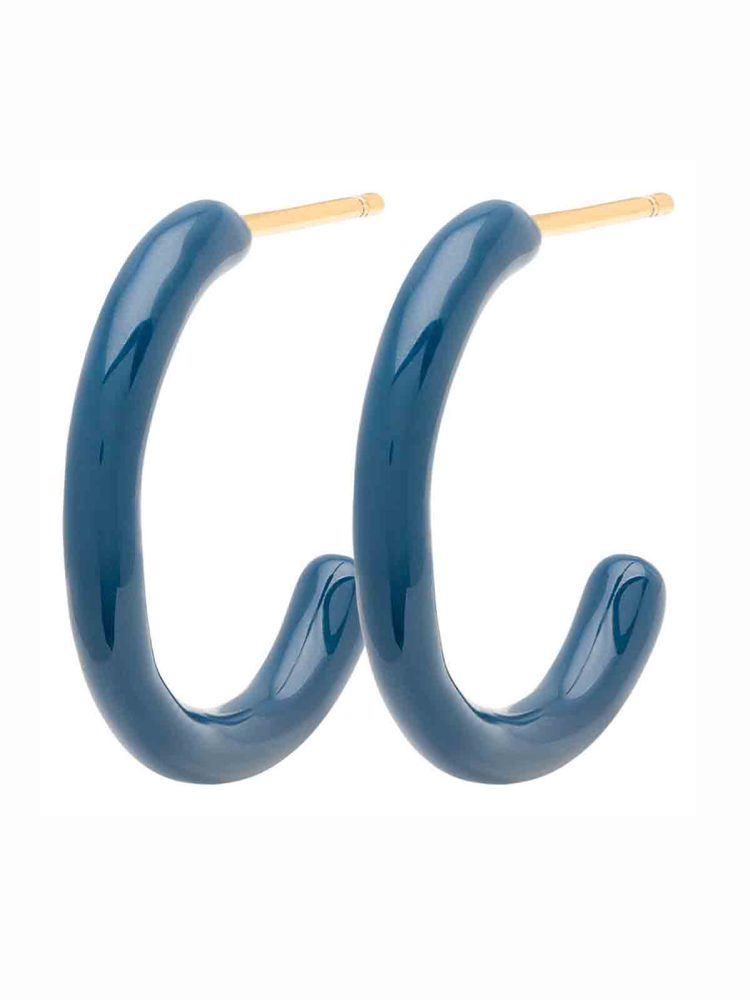 LULU1064 - Farbe Hoops Mittel Paar - Retro Dunkelblau - Haupt