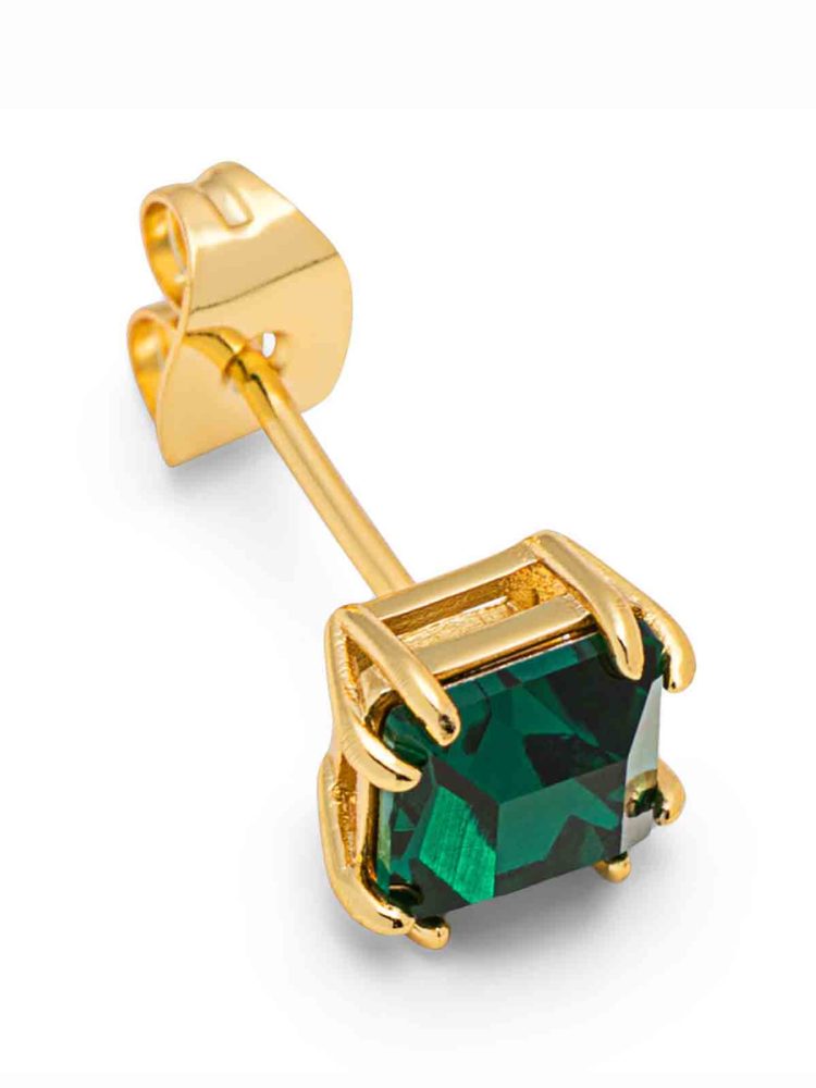 LULU1752 - Gala Crystal Bling Ohrring 1 Stück - Vintage Rose-Green lullu copenhagen