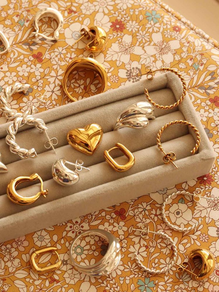 LULU1885 - Twisted Hoops Paar - Silber überzogen - Extra 6