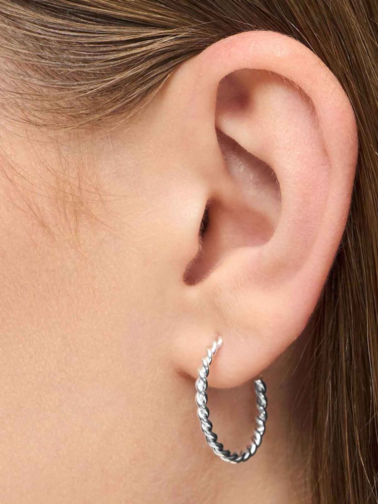 LULU1885 - Twisted Hoops Paar - Silber überzogen - Extra 6